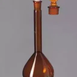 Glassco 100 ml Volumetric Flask Amber, Class B, Calibrated at 27°C 130.522.06A-48