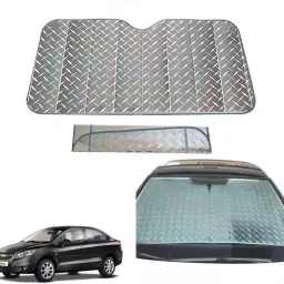 Auto Pearl F211 Dashboard Sun Shade Cover with Suction Cup for Chevrolet Sail UVA (Grey)-image-23