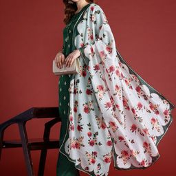 Anouk Ethnic Motifs Foil Printed Gotta Patti Kurta with Palazzos & Dupatta-picture-10