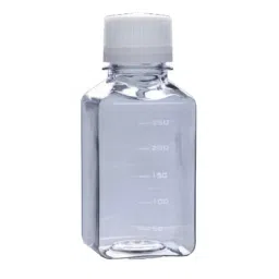Abdos 250 ml Capacity Square Shape Sterilized PET Media Bottle With Cap, P21187 (Pack of 224)-image-25