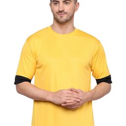 TQH Men Colourblocked Round Neck Regular Sleeves Slim Fit T-shirt-image-68