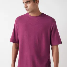 Bewakoof AIR Men Solid Round Neck Cotton Oversized T-shirt-image-74