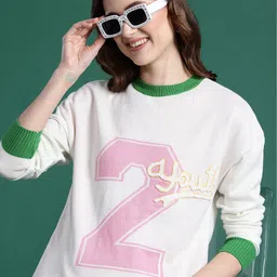 DressBerry Self-Design Applique Detail Pullover-24