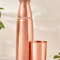 Home Centre Copper-Toned Single Copper Solid Water Bottle 950 ML-image-37
