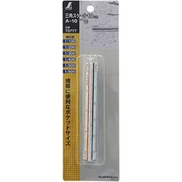 Shinwa Rules Triangular Scale JIS 120 mm Length, 70777-3