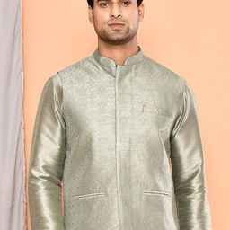 MAAHI FABS Embroidered Woven Nehru Jacket-96