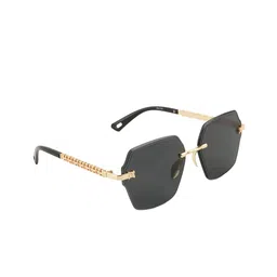 BAYBERRY Unisex Black Lens & Gold-Toned Square Sunglasses with-12