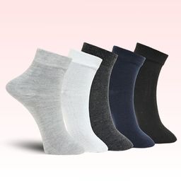 MJE Unisex Pack Of 5 Comfortable Ankle-Length Socks-picture-48