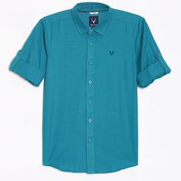 Allen Solly Junior Boys Spread Collar Solid Cotton Slim Fit Casual Shirt-image-54