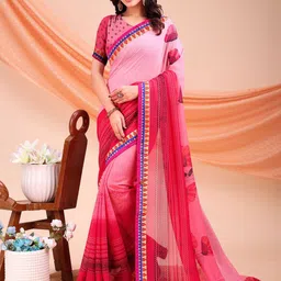 Pandadi Saree Floral Printed Sarees with Gotta Patti Details-image-87
