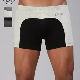 IC4 Men Pack of 3 Assorted Colourblocked Trunks 0296BCCGGBP3 image 1