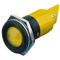 RS PRO Yellow Panel Mount Indicator , Mounting Hole Size 22 mm, Termination Type Solder Tab, Model No 211998-12