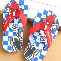 Cute Walk by Marvel Babyhug Slip Ons Flip Flops with Spiderman Print - Red-image-24