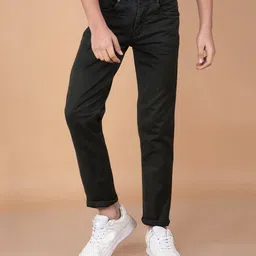 CRIMSOUNE CLUB Cotton Solid Jeans - Olive Green-picture-25