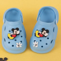Yellow Bee Mickey Mouse Featuring Perforated Slingback Clogs With Rotating Charms - Blue-picture-18