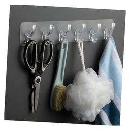 COZY VIBES 2PCS SET Adhesive Wall Hooks for Kitchen, Multi-Purpose Clear Wall Hooks for Kitchen, Bathroom and Garage Punch Storage for Easy Organization - PACK OF 1 - COLOR MAY VARY-picture-2