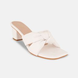 DressBerry PU Party Block Sandals with Bows-49