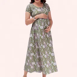 RITIJYA Women Floral Printed Floral Maternity Anarkali Kurta-image-68