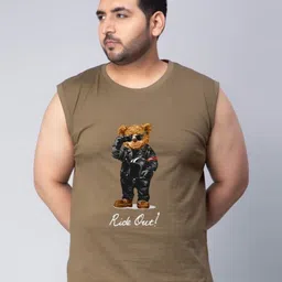 Toodle Plus Men Plus Size Cotton Gym Vest-picture-21