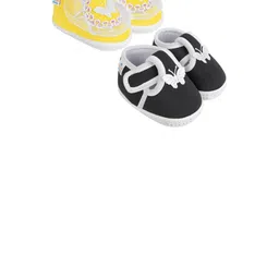 NESKA MODA 0 To 6 Months Combo Pack of 2 Pair Newborn Baby Girls Soft Cotton Cute Butterfly Booties-image-86