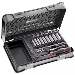 FACOM 6.35 mm (1/4 inch) Square Drive Socket Set Black, R.2BLPB (Set of 46 Pcs)-12