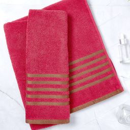 Layers Red & Brown 1 Cotton 380 GSM Bath Towel-51