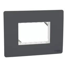 Schneider 3M Uni Grid & 3M Cover Frame Miluz ZeTa Anthracite 3 Modules, MZCP3MU_AN-image-51