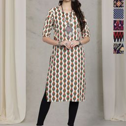 7Threads Women Pack Of 6 Ethnic Motifs Printed Daily Straight Kurtas-image-96