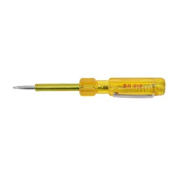 De Neers 125 mm Tester With Neon Bulb Yellow DN-813-40