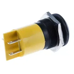 RS PRO Yellow Panel Mount Indicator 24-36V DC, Mounting Hole Size 22 mm, Termination Type , Model No 212058 image 3
