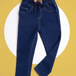 F2M Unisex Kids Regular Fit High-Rise Cuffed Hem Stretchable Jeans-picture-29