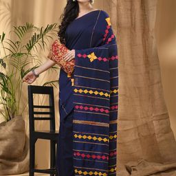 DESH BIDESH Woven Design Pure Cotton Taant Saree-picture-24