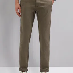 AD By Arvind Men Mid Rise Slim Fit Trousers-image-9