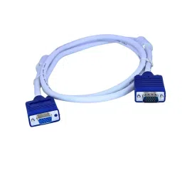 SETMI INDIA VGA Cable 15-Pin up to 1080p Resolution Male to Female 1.5 m, White & Blue-36