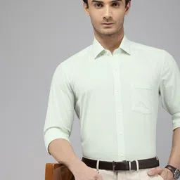 Arrow Manhattan Slim Fit Textured Cutaway Collar Pure Cotton Formal Shirt-picture-38