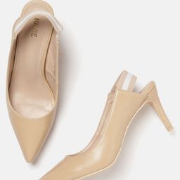 Lavie Women Beige Solid Pumps-31