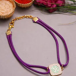 Aapno Rajasthan Set Of 3 Rakhi With Roli Chawal & Greetings Card-74