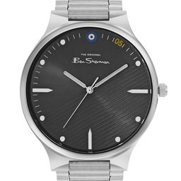 BEN SHERMAN Men Patterned Dial & Stainless Steel Straps Analogue Watch BS099BSM-18