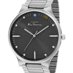 BEN SHERMAN Men Patterned Dial & Stainless Steel Straps Analogue Watch BS099BSM image 5