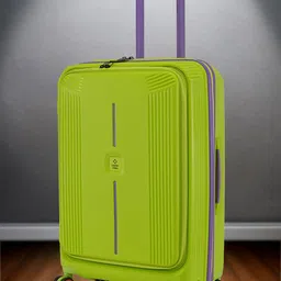 Nasher Miles Alexandria Polypropylene Medium Green Purple Trolley Bag - 24 Inch (65 cm)-12