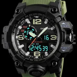 Otage Men Dial & Textured Straps Analogue and Digital Watch Otg- 1155 Green-7