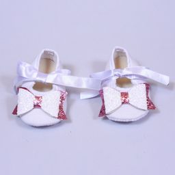 Daizy Shimmer Bow Detailing Booties - White-picture-11