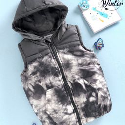 Babyoye Sleeveless Quilted Gilet - Grey-image-4