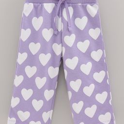 UCB Full Length Trousers Hearts Printed - Lilac-image-32