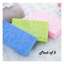 Ortis Ultra Soft Exfoliating Sponge Soft Bath Scrubber for Kids Body Scrub Pack of 2 Multicolor-image-6