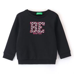 UCB Cotton Full Sleeves Sweatshirt Text Print- Black-image-4