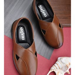 Stefens Hollow Out  Slip On Loafers -Tan-image-2
