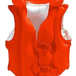 Enorme Swim Vest Life Jacket, Inflatable Swimming Pool Floats for Kids- red-18