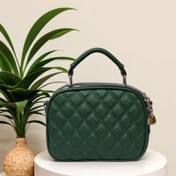 BANDICOOT Women Solid Structured Quilted Handheld Bag-image-4