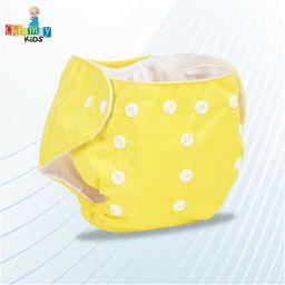 Chinmay Kids Printed Diapers Combo of 4 Packs With White Inserts Size Adjustable Baby Cloth Button Diaper - Washable/Reusable Nappies for Infants & Toddlers, 8 X 8 inch image 3
